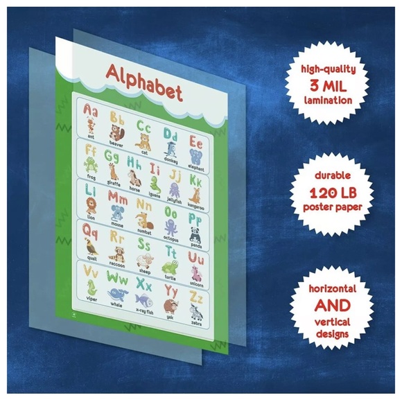 📓11 Educational Posters for Toddlers and Kids- Preschool & Kindergarten 19x13📓 - Picture 5 of 6